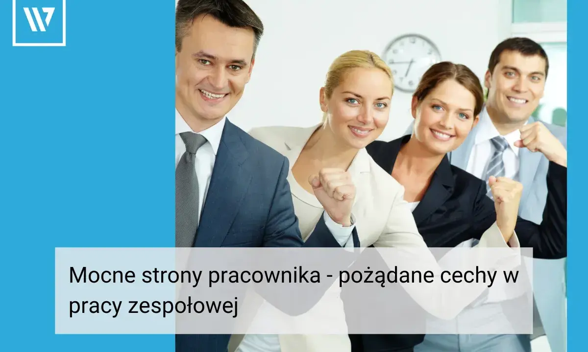 Uśmiechnięci pracownicy w garniturach, pokazujący zaciśnięte pięści w geście sukcesu.