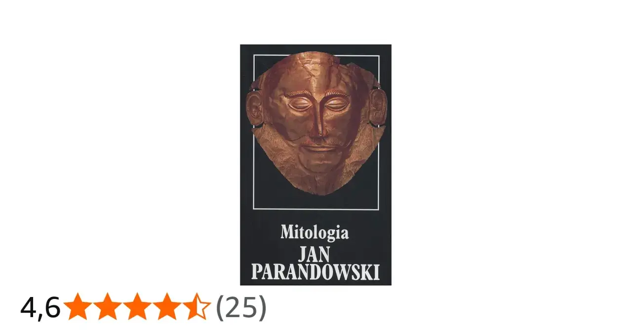 Złota maska Agamemnona z książki "Mitologia" Jana Parandowskiego.