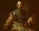 Portret Ignacego Krasickiego w stroju duchownym, z krzyżem na szyi.