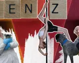 Kobieta w kitlu z szynszylą, akrobatka na rurze i dwie dziewczyny z psami. To wszystko to pokolenie Z.