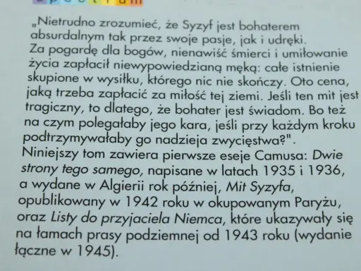 Mit Syzyfa: jak literatura odnajduje sens w absurdzie?