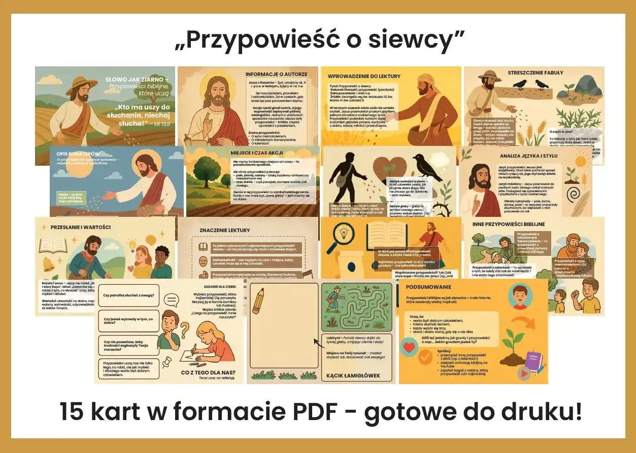 Przypowieść o siewcy: Jezus naucza o Słowie Bożym, które pada na różne gleby. Wartości, przesłanie i refleksja.