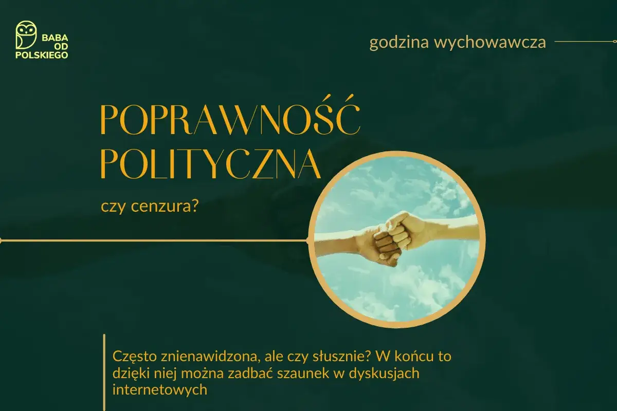 Poprawność polityczna czy cenzura? Dwie dłonie zaciśnięte w geście porozumienia pod błękitnym niebem.