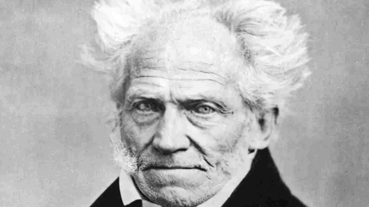 Portret Arthura Schopenhauera, którego filozofia schopenhauera zgłębia cierpienie i wolę.